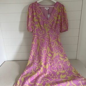 Velvet Charlotte Printed MIDI Dress 100% Cotton